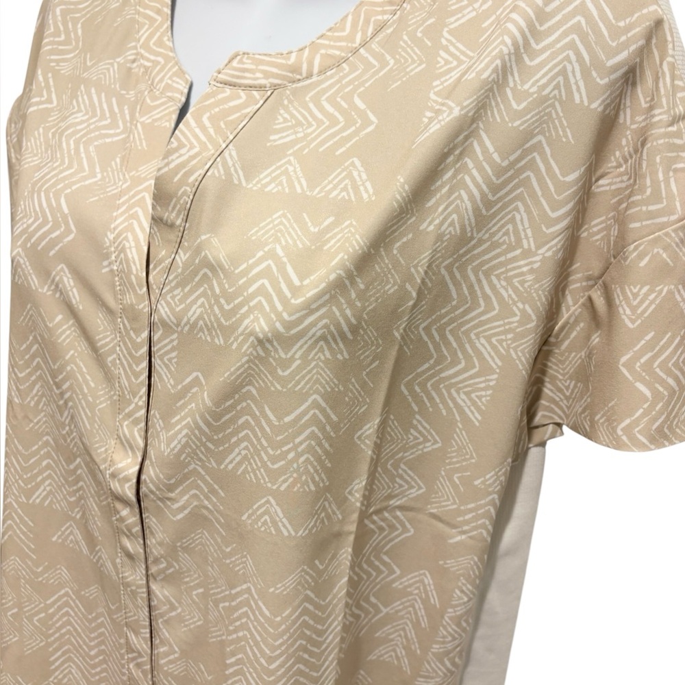 NWT ROYAL ROBBINS Spotless Evolution Short Sleeve Shirt Crème Acadia Sz Medium - Picture 2 of 12